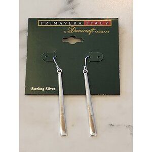 Primavera Italy Sterling Silver Polished Dangle Earrings by Danecraft